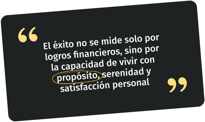 imagen con texto alusivo a vivir con propósito