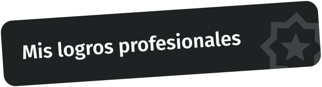 imagen con texto alusivo a mis logros profesionales